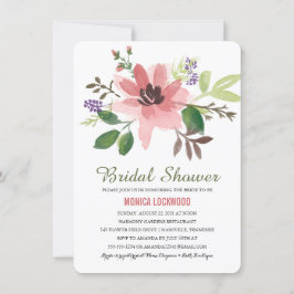 Romantische Waterverf Bloemen | VRIJGEZELLENFEEST Kaart