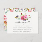 Romantische Waterverf Bloemen Wens Goed Kaarten (Voorkant / Achterkant)