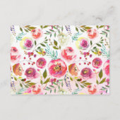 Romantische Waterverf Bloemen Wens Goed Kaarten (Achterkant)