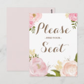 Romantische Waterverf bloemen Zoek je stoel Briefkaart (Voorkant / Achterkant)