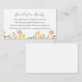 Romantische Waterverf Bloemenboeken voor Baby Informatiekaartje (Voorkant / Achterkant)