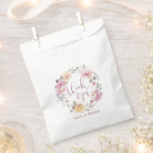 Romantische waterverf bloementeelt bedankzakje (Geknipt)