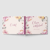 Romantische waterverf bloementeelt gastenboek (Volledig)