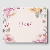 Romantische waterverf bloementeelt gastenboek (Achterkant)