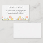 Romantische Waterverf Bloemenverblijf Kaart (Voorkant / Achterkant)