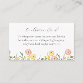 Romantische Waterverf Bloemenverblijf Kaart