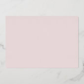 Romantische Waterverf Blush Pink Peony Baby Brunch Folie Uitnodiging (Achterkant)