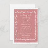 Romantische Waterverf Border Wishing Well Kaart (Voorkant / Achterkant)