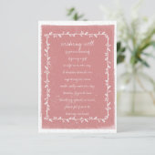 Romantische Waterverf Border Wishing Well Kaart (Staand voorkant)