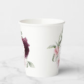 Romantische Waterverf Botanische bride en bruin Papieren Bekers (Links)