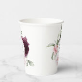 Romantische Waterverf Botanische bride en bruin Papieren Bekers (Rechts)