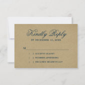 Romantische Waterverf Bourgondië Gouden Rode Navy  RSVP Kaartje (Achterkant)