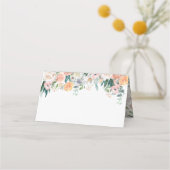 Romantische Waterverf bruiloft gevouwen plaats kaa Plaatskaartje (Voorkant)