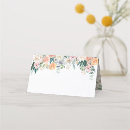 Romantische Waterverf bruiloft gevouwen plaats kaa Plaatskaartje