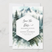 Romantische Waterverf bruiloft Save The Date (Voorkant)