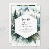 Romantische Waterverf bruiloft Save The Date (Voorkant / Achterkant)