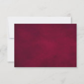 Romantische Waterverf Burgundy Red Navy Floral RSVP Kaartje (Achterkant)