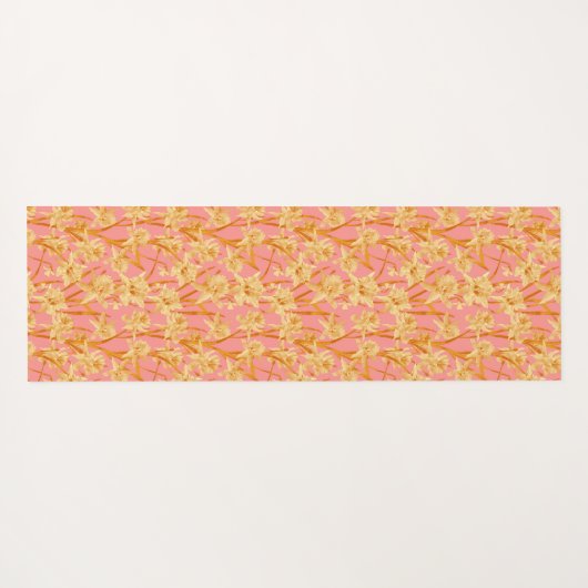Romantische Waterverf Daffodil Patroon Yogamat (Achterkant (horizontaal))