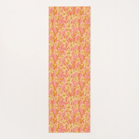 Romantische Waterverf Daffodil Patroon Yogamat (Achterkant)