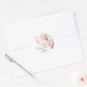 Romantische waterverf floraal ronde sticker (Envelop)
