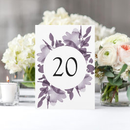 Romantische Waterverf Floral Amethyst Kaart