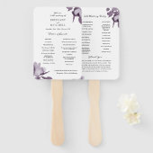 Romantische Waterverf Floral Amethyst-programma Handwaaier (Voorkant en achterkant)