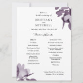 Romantische Waterverf Floral Amethyst-programma Kaart (Voorkant)