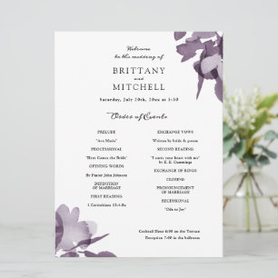 Romantische Waterverf Floral Amethyst-programma Kaart