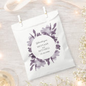 Romantische Waterverf Floral Amethyst Wedding Bedankzakje (Geknipt)