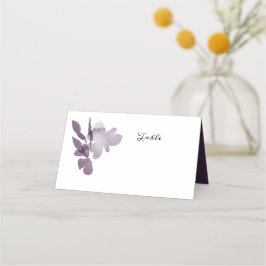 Romantische Waterverf Floral Amethyst Wedding Plaatskaartje