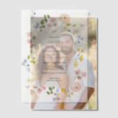 Romantische Waterverf Floral Baby shower Vellum Uitnodigingen (Offset (Koppel))