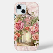 Romantische  Waterverf Floral Birdcage Case-Mate iPhone Case (Achterkant)
