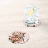 Romantische  Waterverf Floral Birdcage Kartonnen Onderzetters (Insitu)