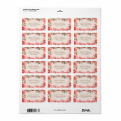 Romantische Waterverf Floral Bruiloft Retouradres Etiket (Full Sheet)