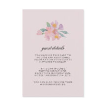 Romantische Waterverf Floral Details Kaart