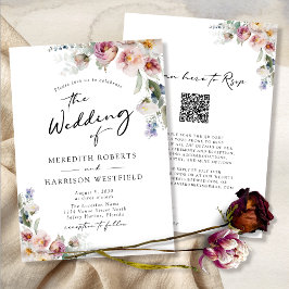 Romantische Waterverf Floral Eucalyptus Weddenscha Kaart