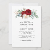 Romantische Waterverf Floral Spray Wedding Kaart (Voorkant)