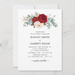 Romantische Waterverf Floral Spray Wedding Kaart