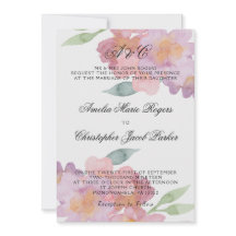 Romantische Waterverf Floral Wedding