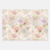 Romantische Waterverf Floral Wrapping Paper - Eleg (Voorkant 3)