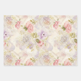Romantische Waterverf Floral Wrapping Paper - Eleg