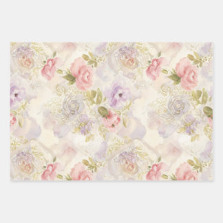 Romantische Waterverf Floral Wrapping Paper - Eleg
