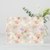 Romantische Waterverf Floral Wrapping Paper - Eleg Kaart (Staand voorkant)