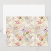Romantische Waterverf Floral Wrapping Paper - Eleg Kaart (Voorkant / Achterkant)