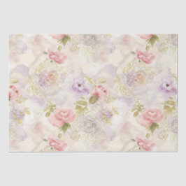 Romantische Waterverf Floral Wrapping Paper - Eleg Tissuepapier