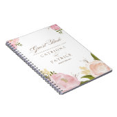 Romantische Waterverf Flowers Wedding Guest Book Notitieboek (Rechterzijde)
