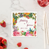 Romantische Waterverf Flowers Wedding Servetten (Insitu)