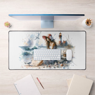 Romantische Waterverf Girl beroemd gemaakt door Li Bureaumat