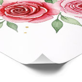 Romantische Waterverf Hart met Gouden Sparkles Foto Afdruk (Hoek)