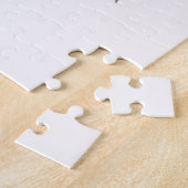 Romantische Waterverf Hart met Gouden Sparkles Legpuzzel (Zijkant)